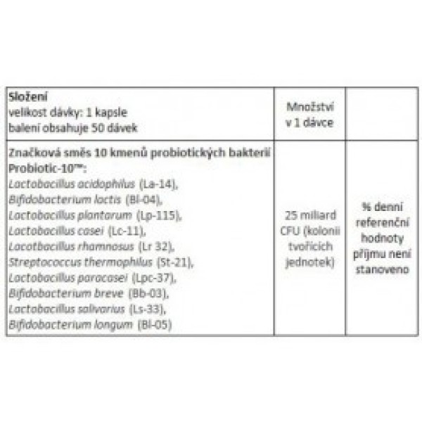 NOW Probiotic-10, probiotika, 25 miliard 50 kapsul Now foods